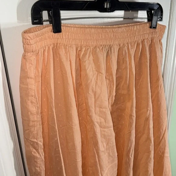 Romans Peach Lace Trim Boho 100% Cotton Maxi Skirt Fairy CottageCore Size 22 - Picture 5 of 10